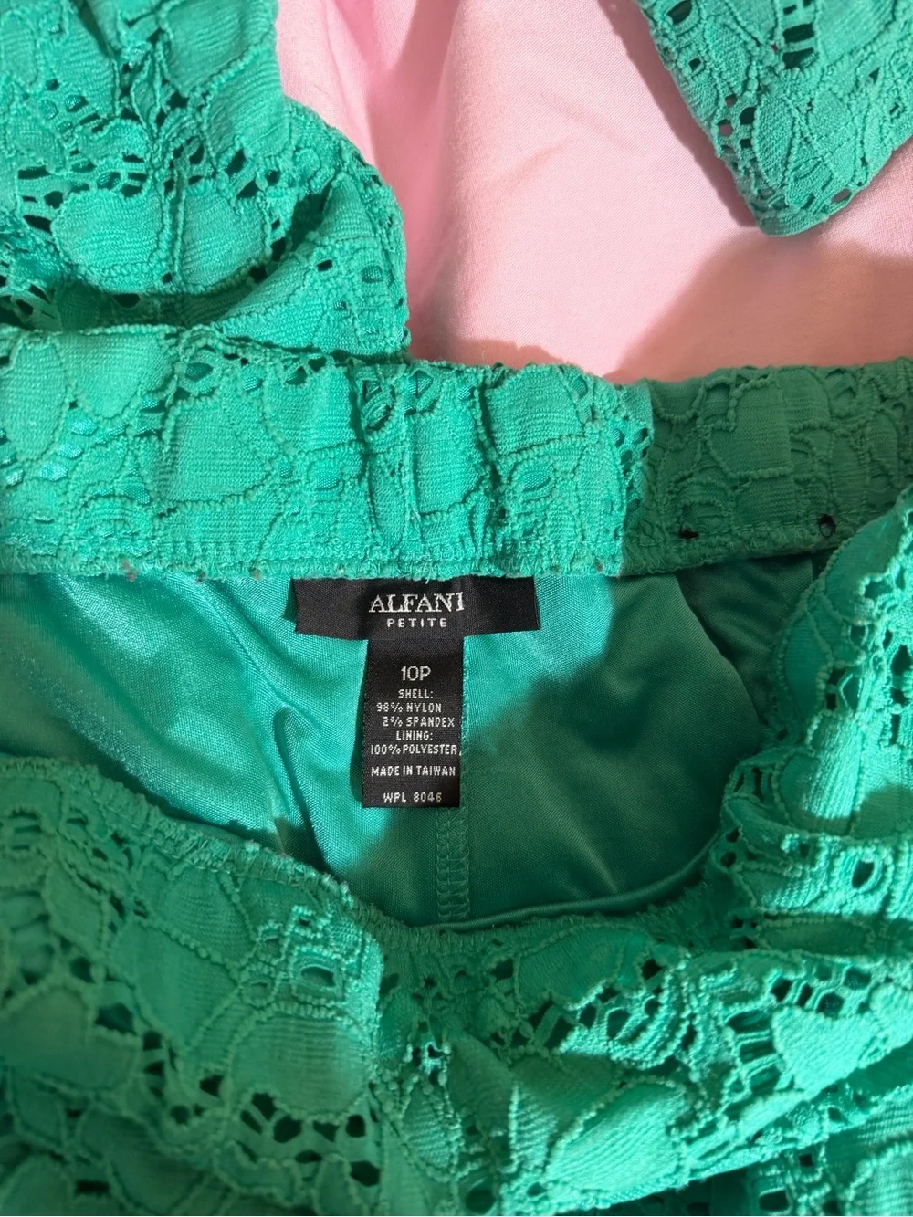 Alfani Teal Lace Two-Piece Set